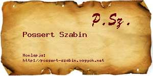 Possert Szabin névjegykártya